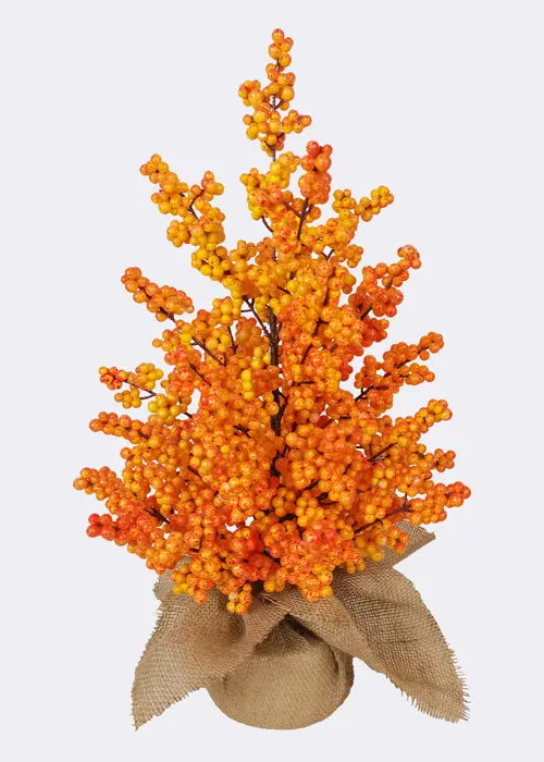 A photo of Autumn Berry Tree With Burlap Wrap 45cm