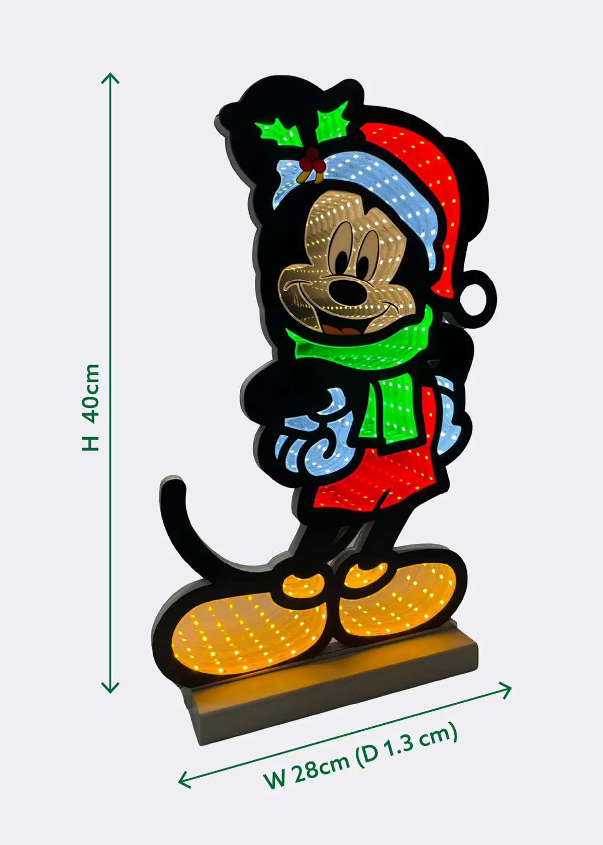 A photo of Disney Mickey Mouse with Scarf Indoor Infinity Light 40cm