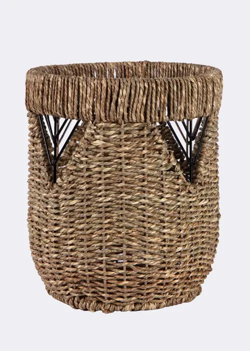 A photo of Woven Natural Storage Basket Large 25x20cm