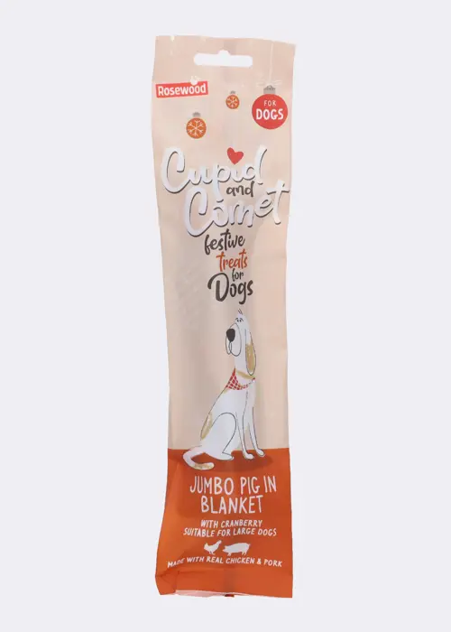 A photo of Jumbo Pig In Blanket With Cranberry Dog Treat 90g