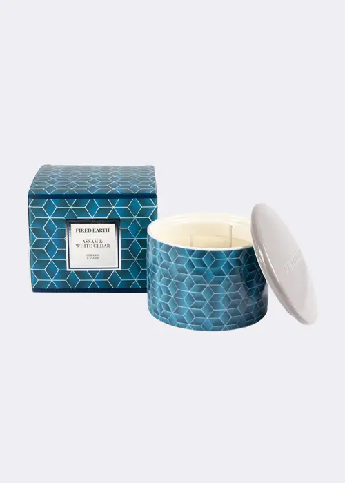 A photo of Assam & White Cedar Large Ceramic Candle