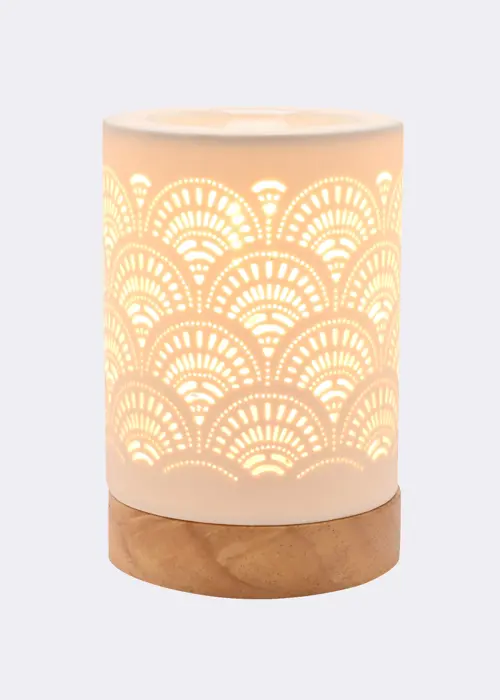 Hestia White Lace Ceramic Aroma Lamp