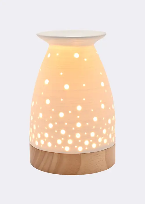Hestia Ribbed Ceramic Aroma Lamp