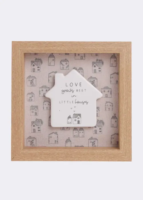 Moments Framed Little Houses Plaque 15x15cm