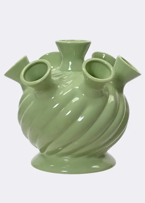 Porcelain Tulip Vase 19.5cm Green