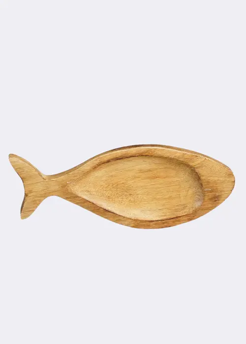 A photo of Decoration Plate Fish Brown