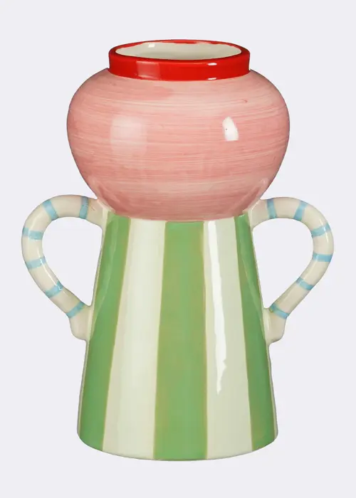 Green Striped Dolomite Vase 23.5cm
