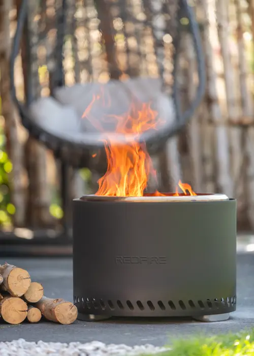 A photo of RedFire Volcano Pellet Fire Pit Extra Large Black