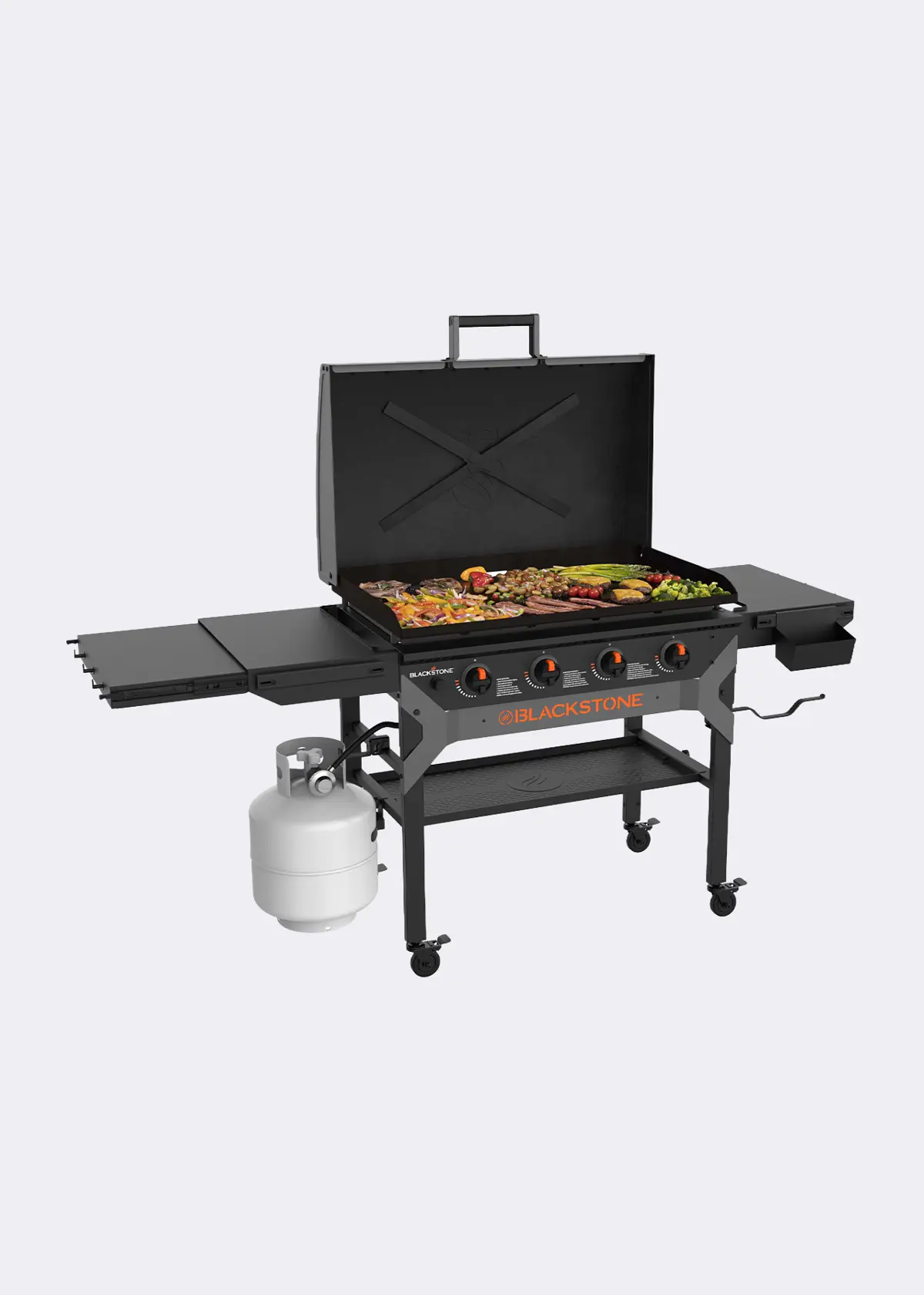 A photo of 36" Iron Forged Blackout Griddle With Hood