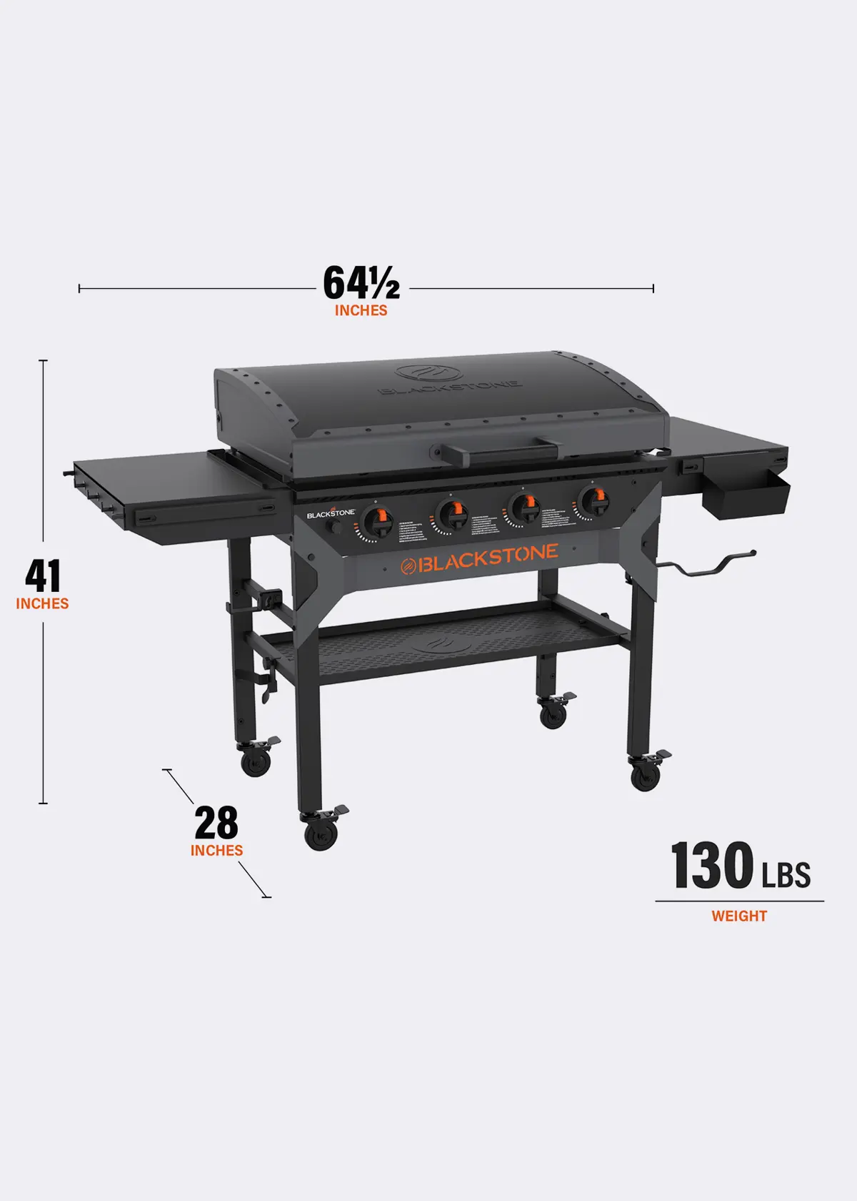 A photo of 36" Iron Forged Blackout Griddle With Hood