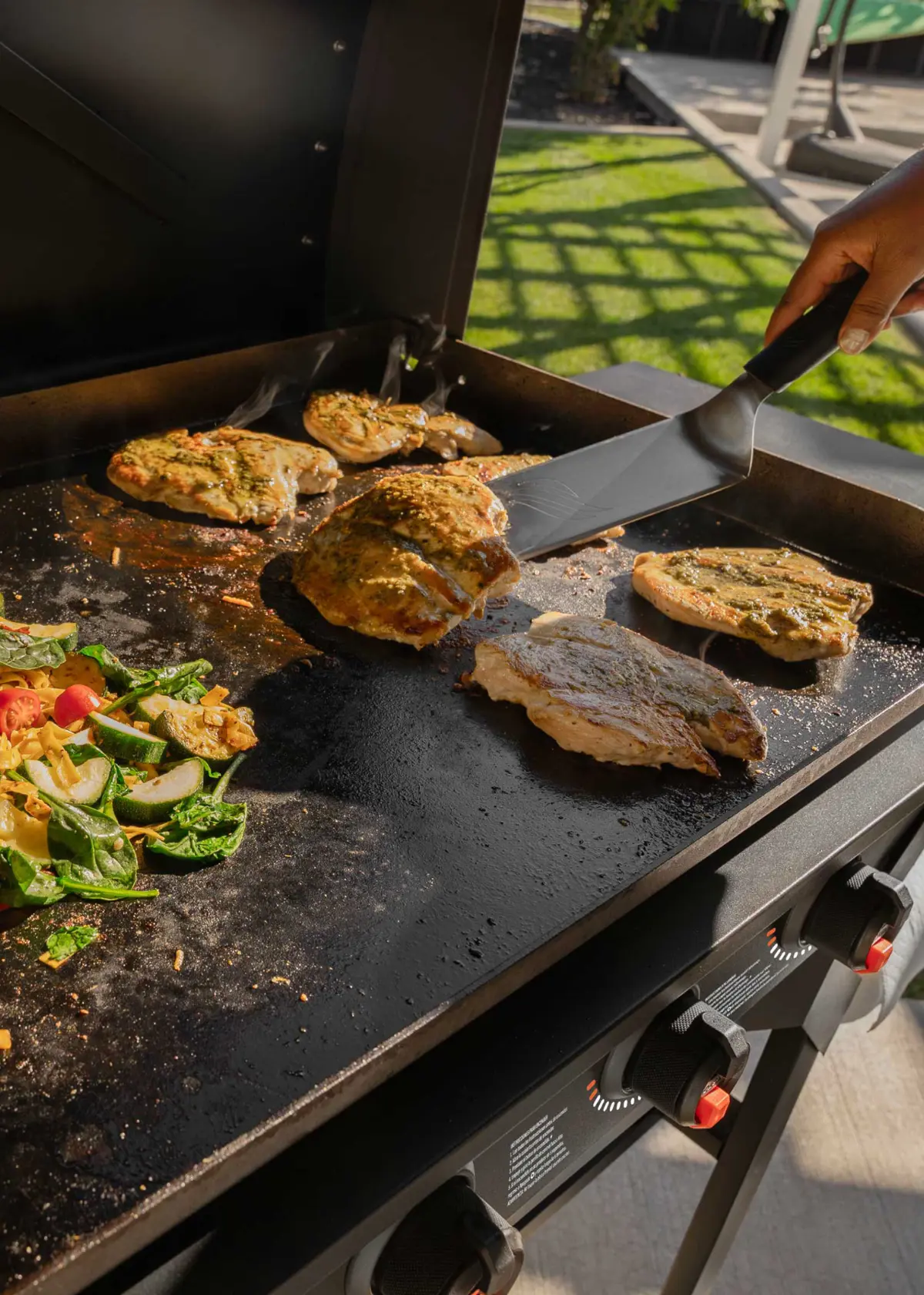 A photo of 36" Iron Forged Blackout Griddle With Hood