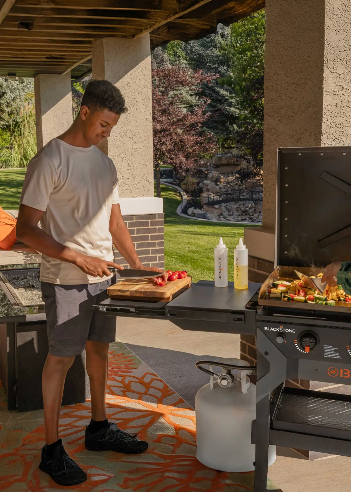 A photo of 36" Iron Forged Blackout Griddle With Hood