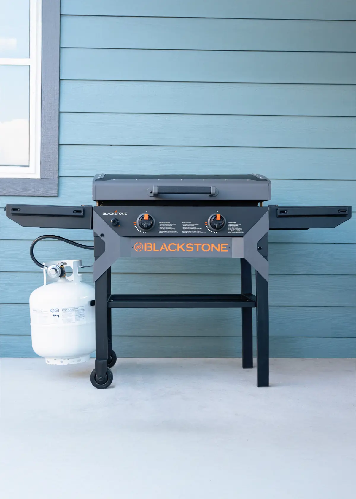 A photo of 28" Iron Forged Blackout Griddle Cooking Station with Hood