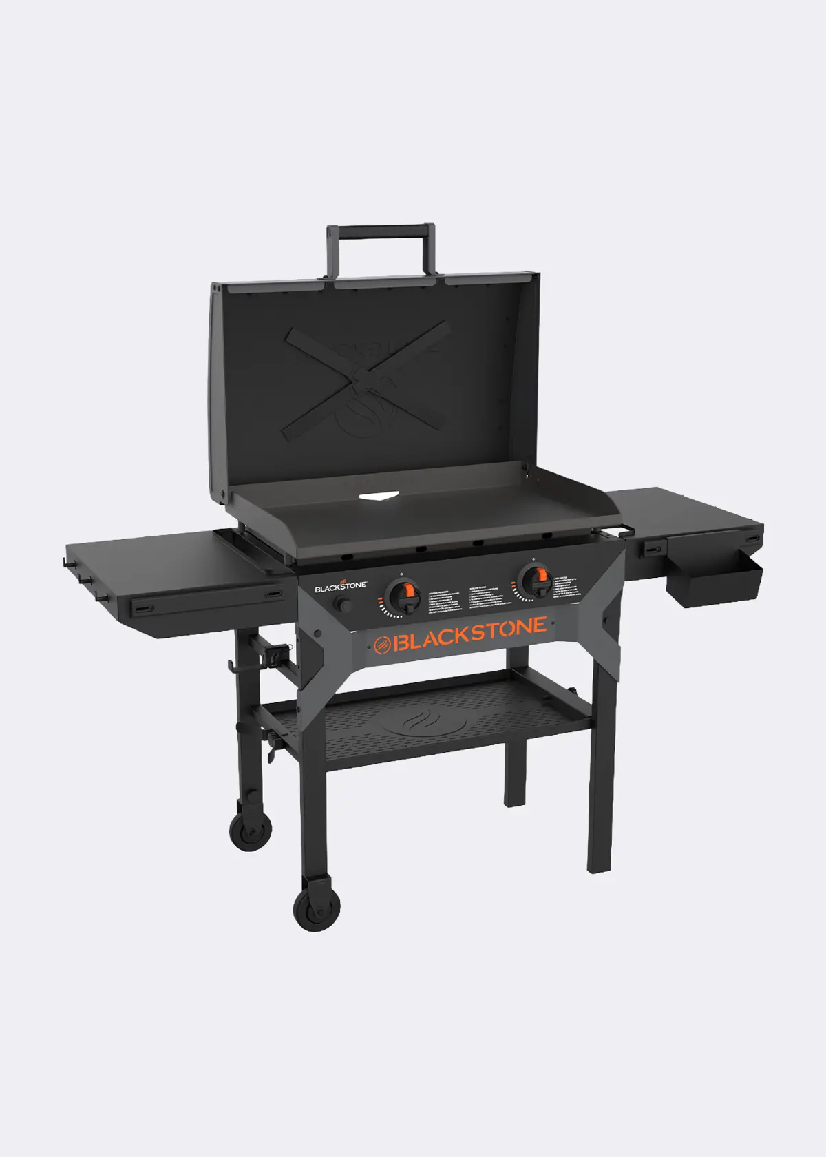 A photo of 28" Iron Forged Blackout Griddle Cooking Station with Hood