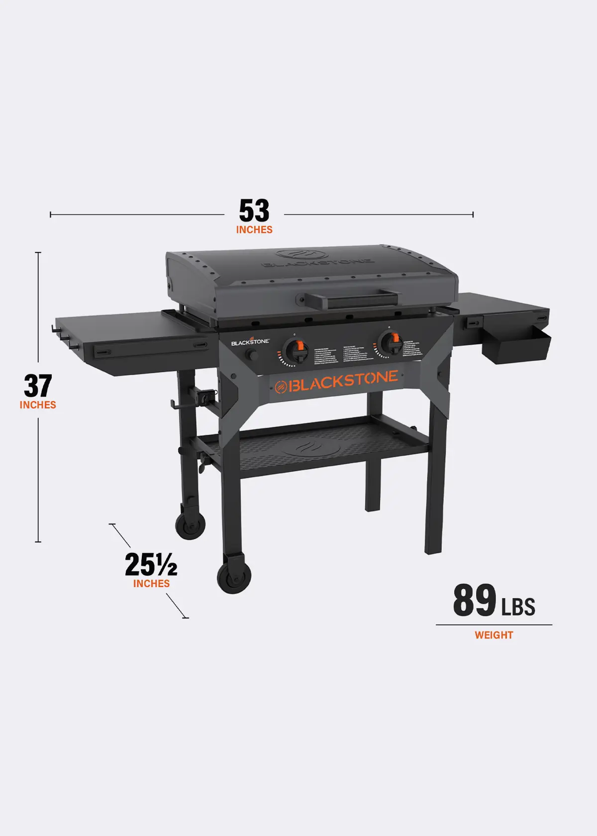 A photo of 28" Iron Forged Blackout Griddle Cooking Station with Hood
