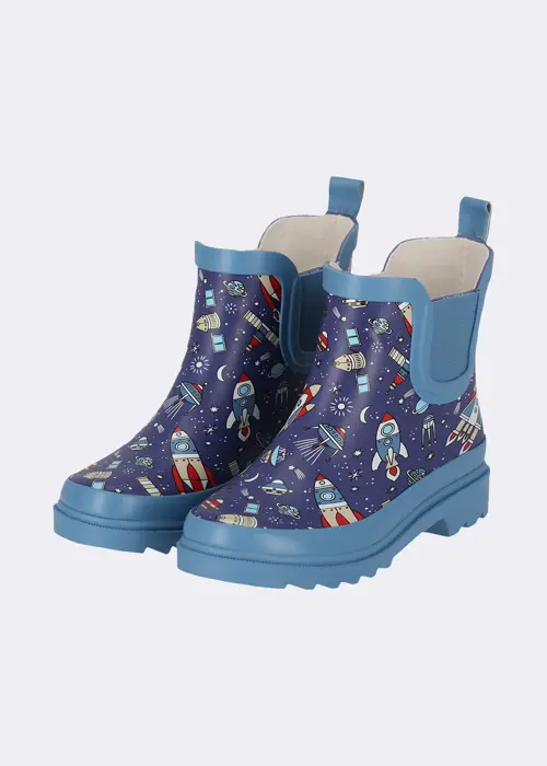 Xq Kids Print Chelsea Rubber Rainboots Space 35-36