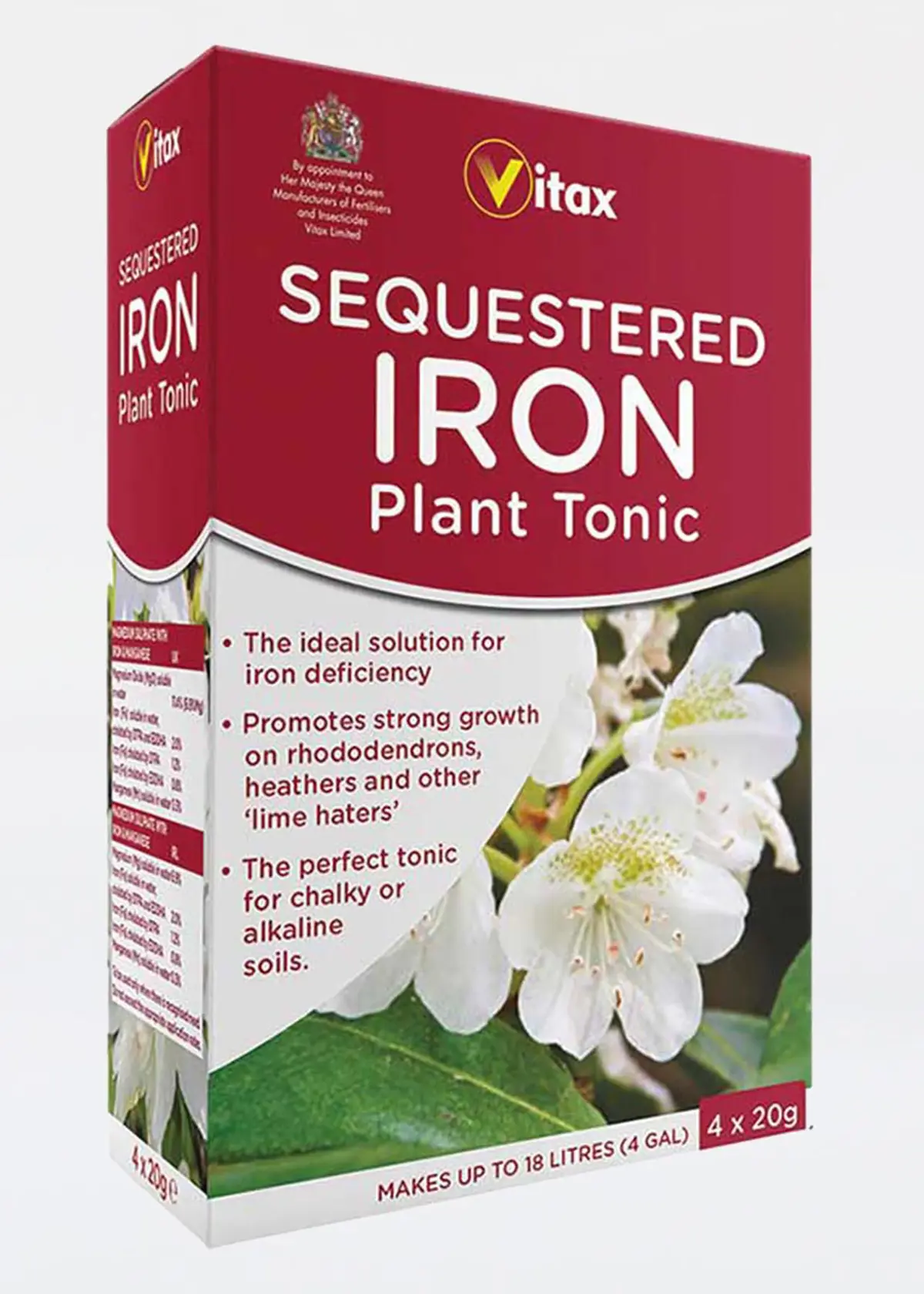 A photo of Vitax Sequestered Iron Tonic 4x20g