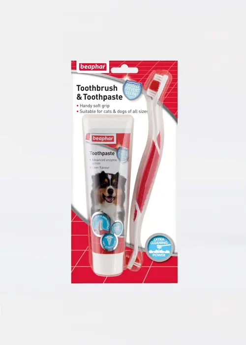 Beaphar Toothbrush & Paste Kit for Cats & Dogs 100g