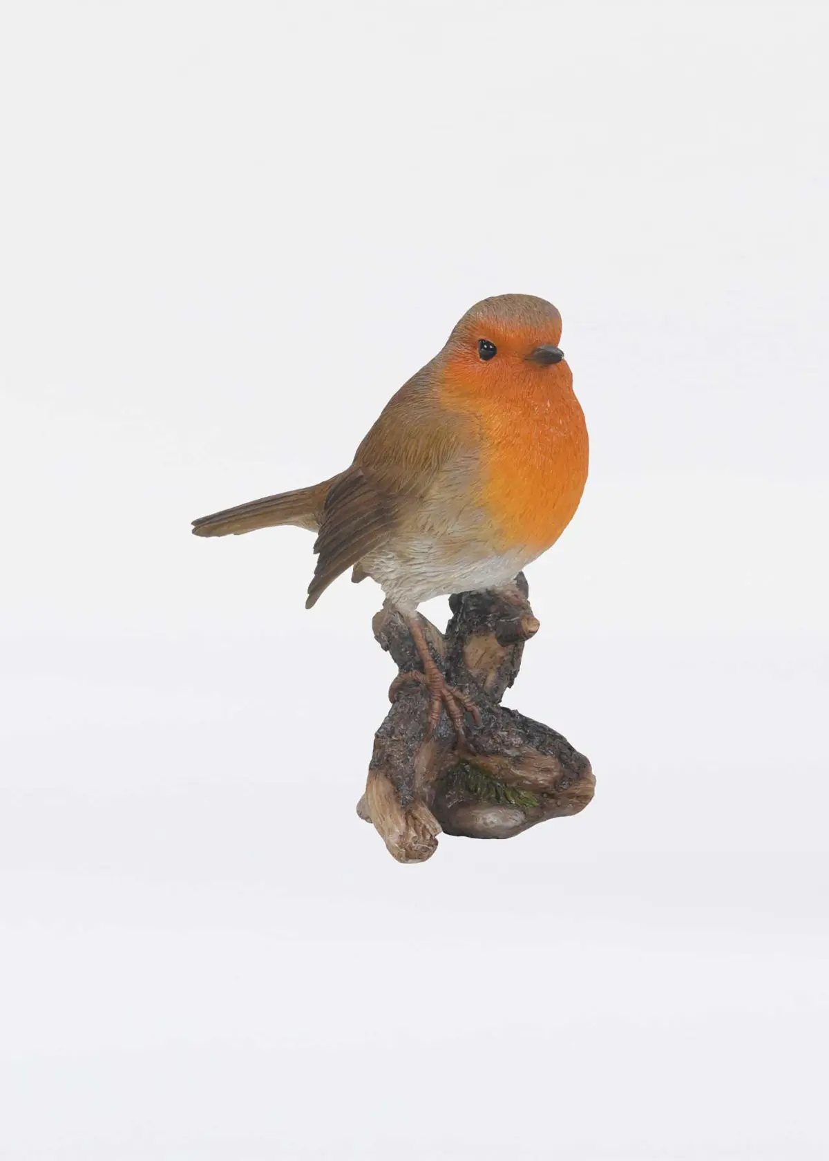 Robin Tree Stump Resin Garden Ornament
