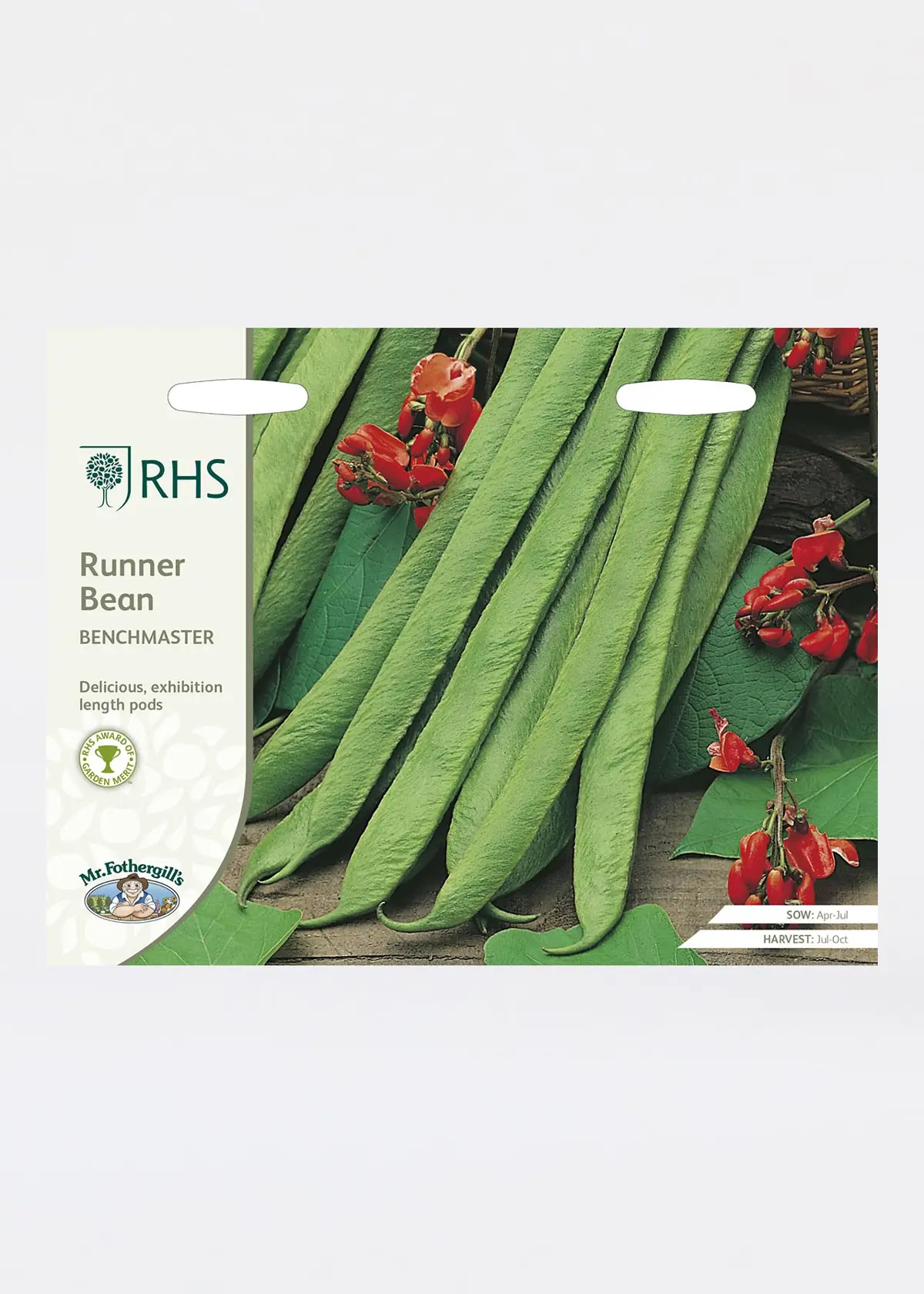 A photo of Rhs Runner Bean Benchmaster Seeds