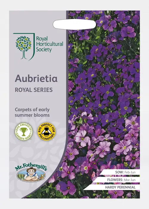 A photo of RHS Aubrieta Royal Series Seeds
