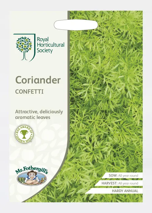 A photo of Rhs Coriander Confetti Seeds