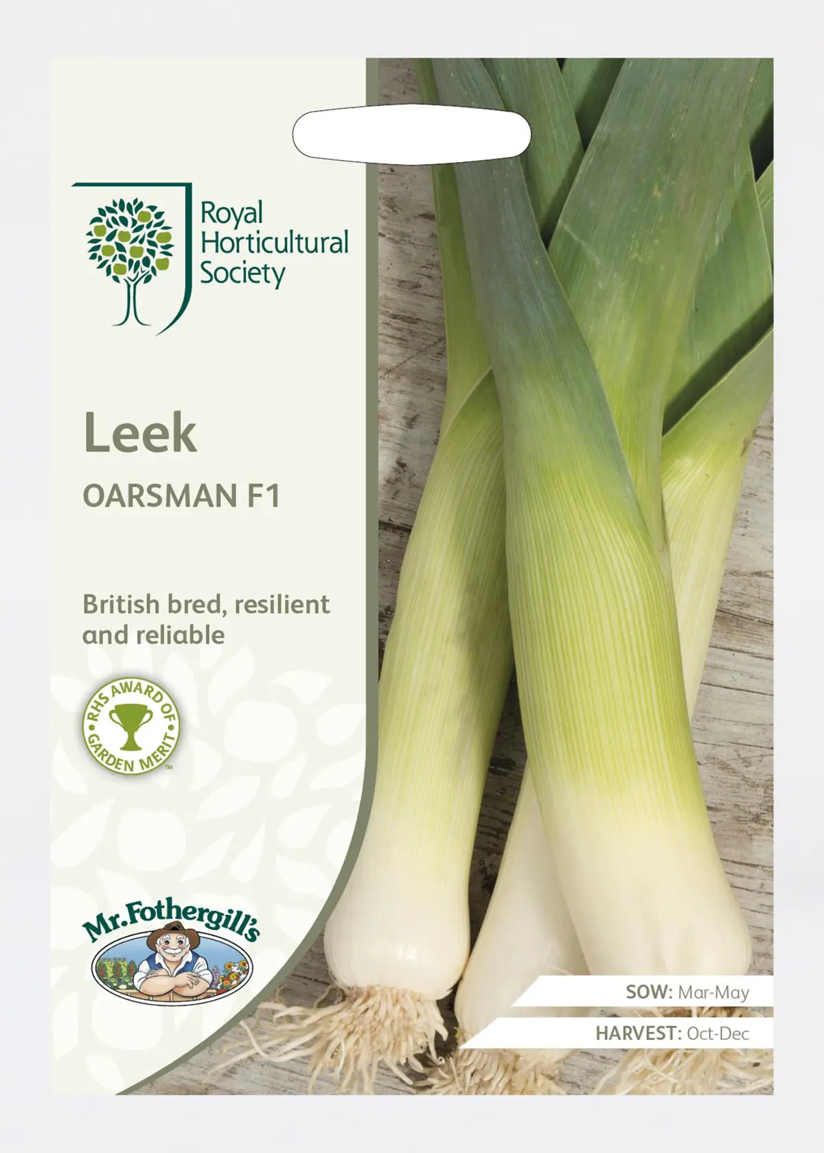 A photo of Rhs Leek Oarsman F1 Seeds