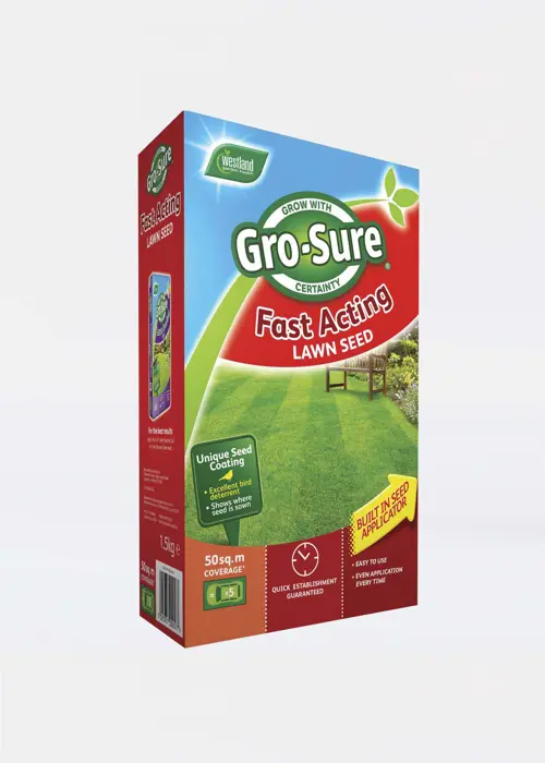 GroSure Fast Acting Lawn Seed 50Sqm