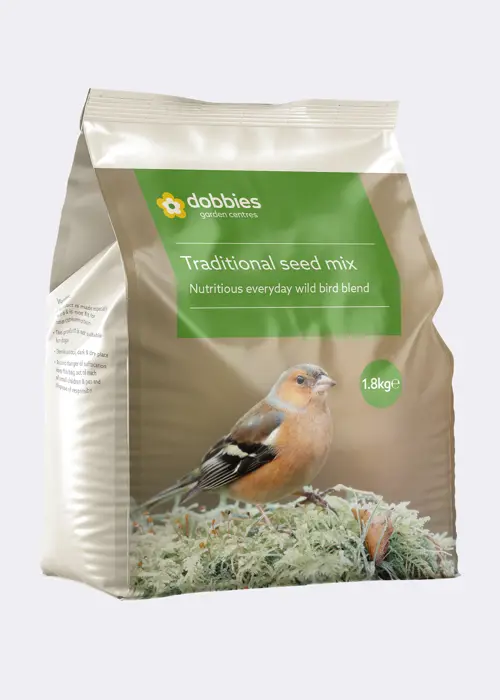 A photo of Dobbies Traditional Seed Mix 1.8kg