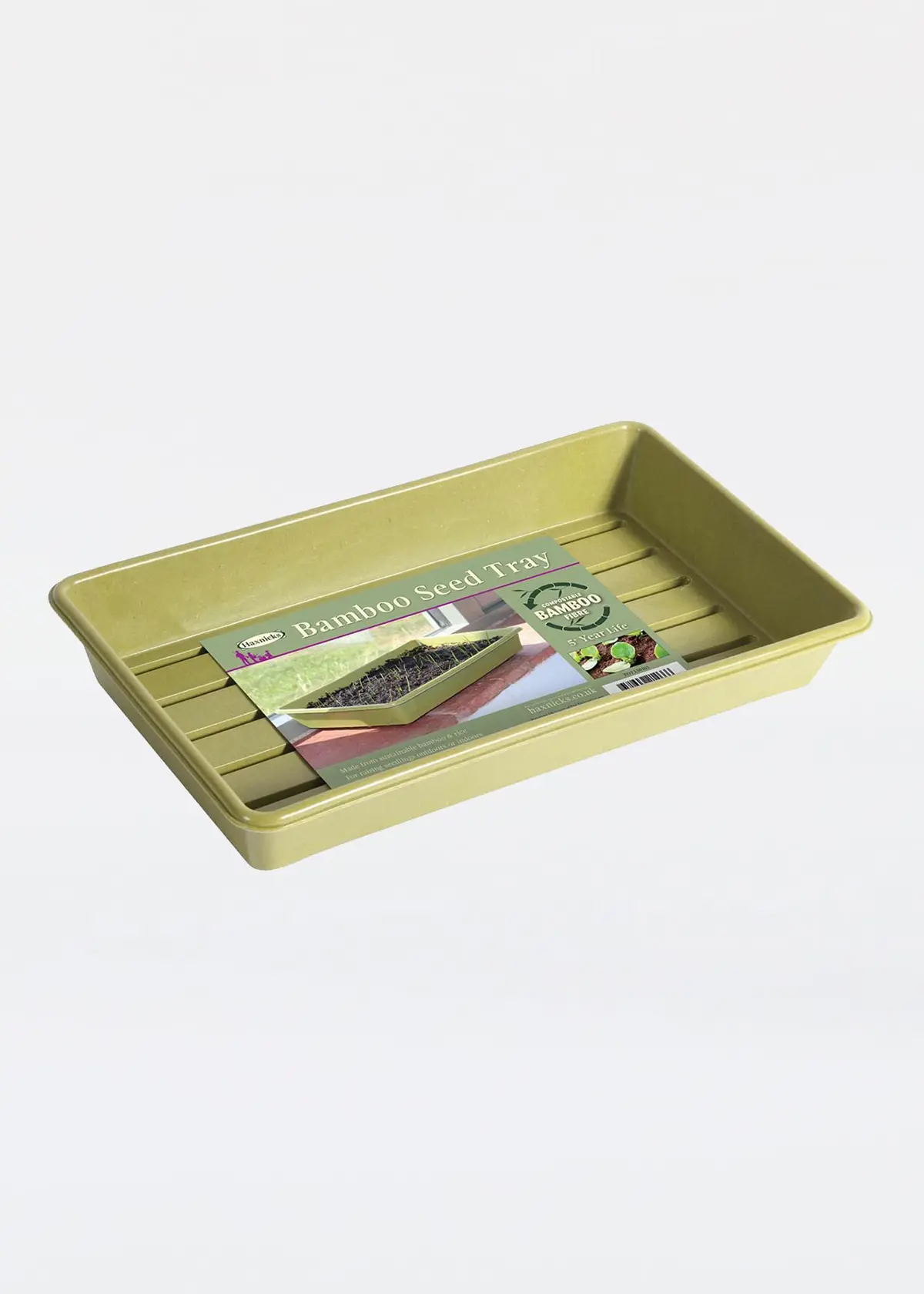 A photo of Haxnicks Bamboo Seed Tray Green