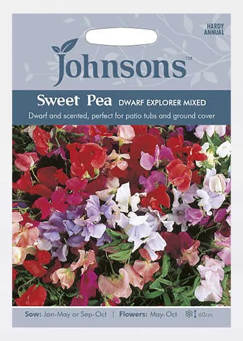 A photo of Sweet Pea Dwarf Explorer Mixed Seeds