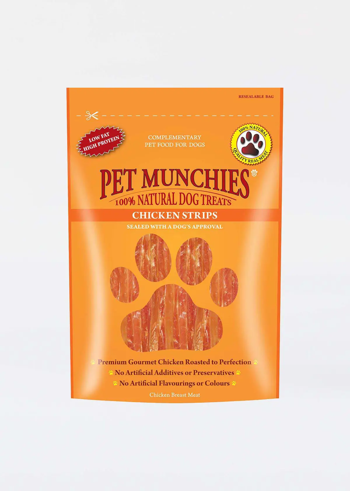 A photo of Pet Munchies Chicken Strips 90g