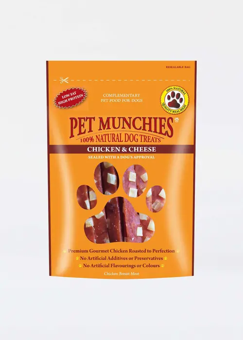 Pet Munchies Chicken & Cheese Dog Treats 100g