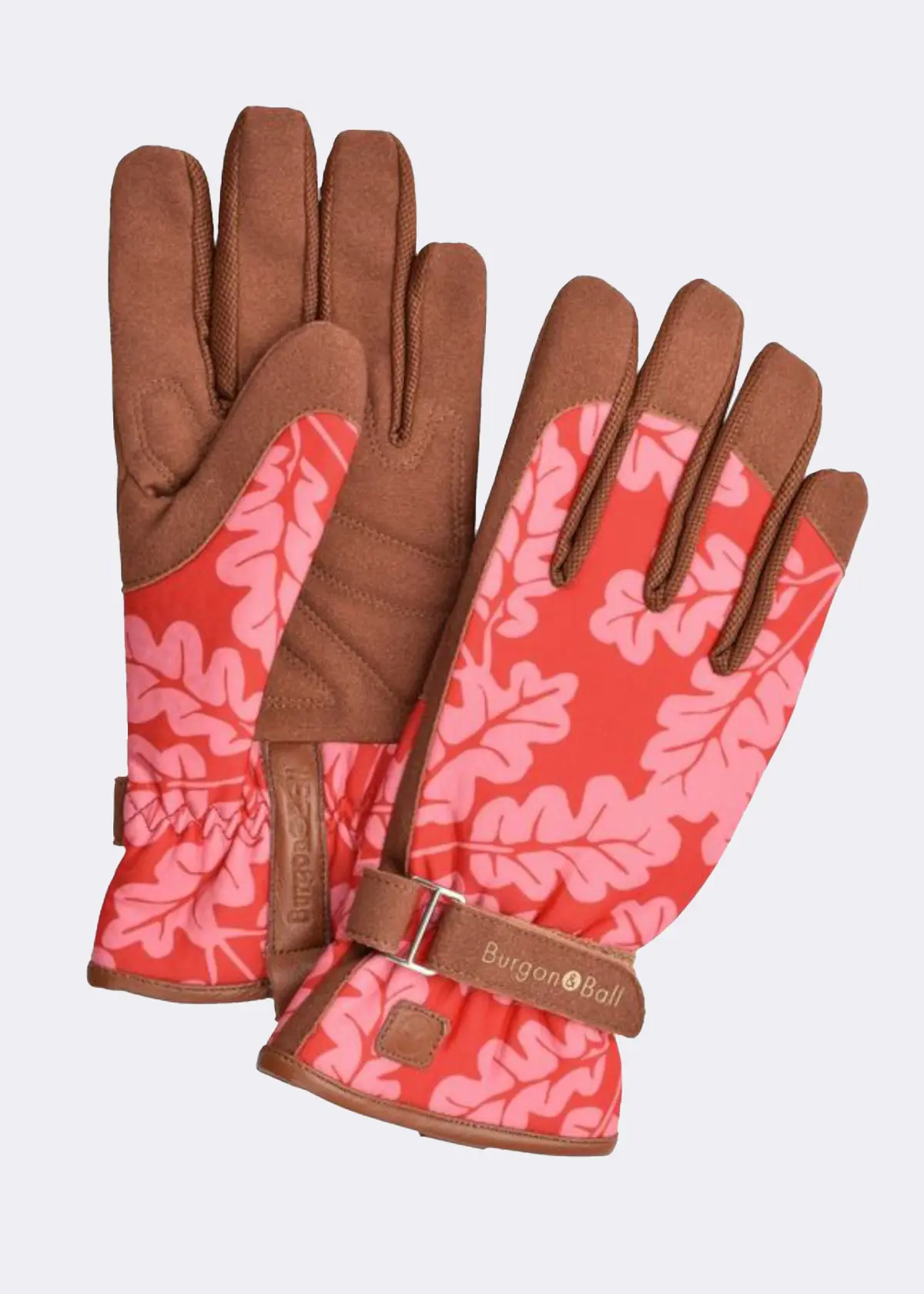 A photo of Love The Glove Oak Leaf Gardening Gloves M/L Poppy