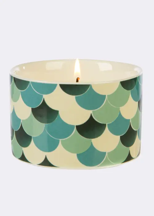 A photo of Green Tea & Bergamot Medium Ceramic Candle