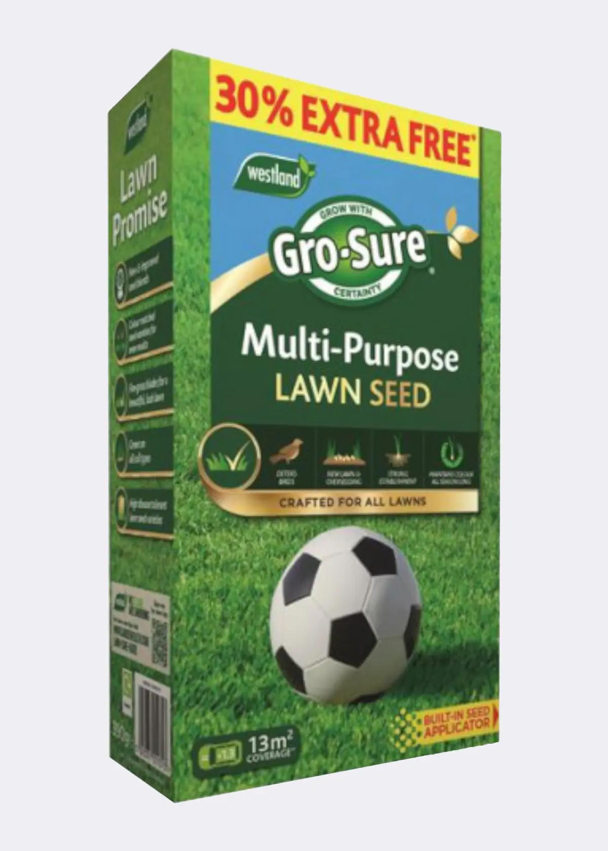 A photo of Gro-Sure Multi-Purpose Lawn Seed 10sqm +30% Free