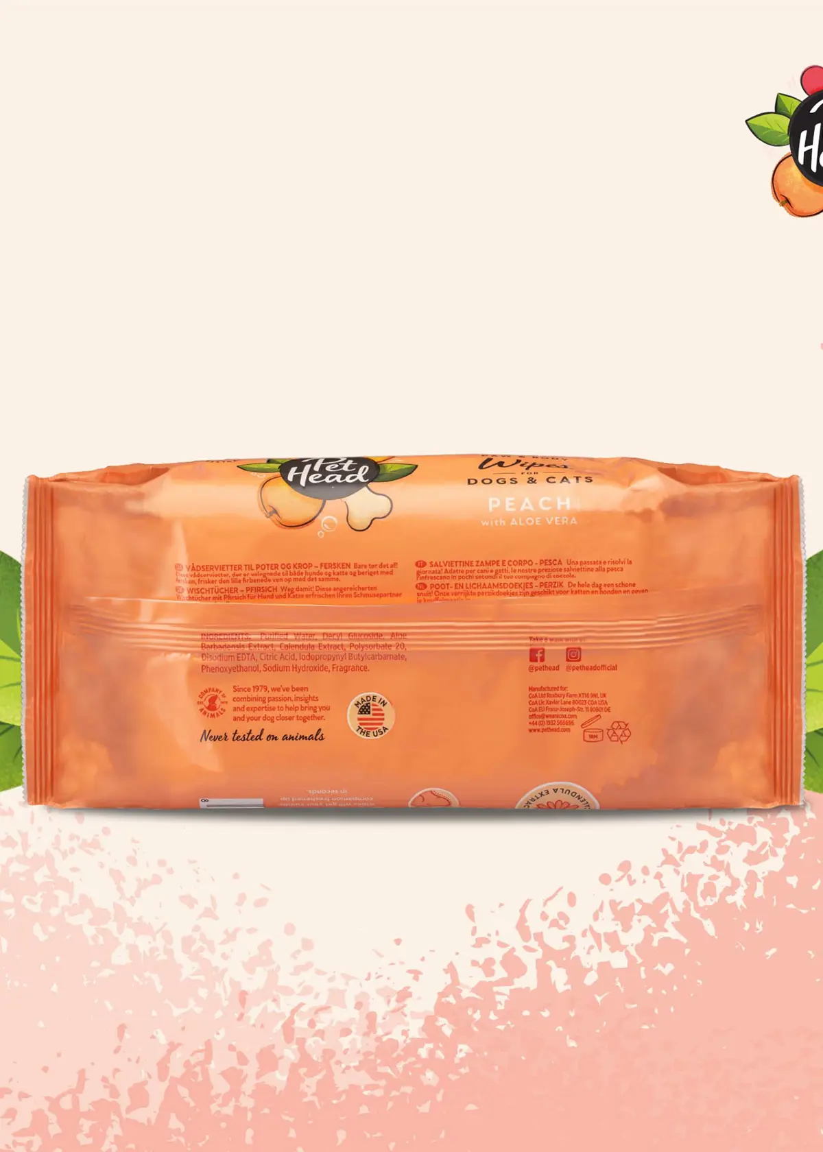 A photo of Pet Head Quick Fix Wipes 80pk