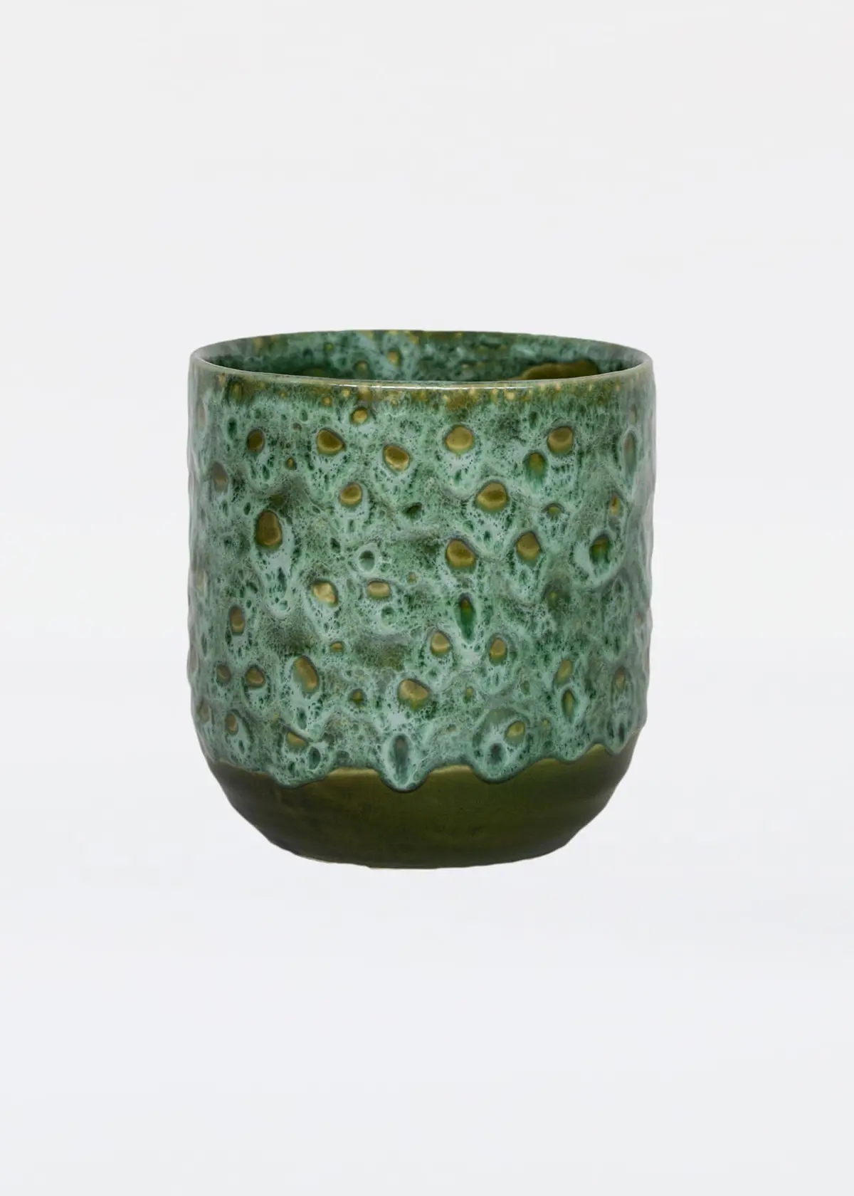 A photo of Emerald Reactive Glaze Pot 18cm