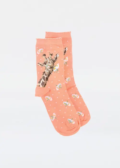 Giraffe Bamboo Socks Wrendale Designs