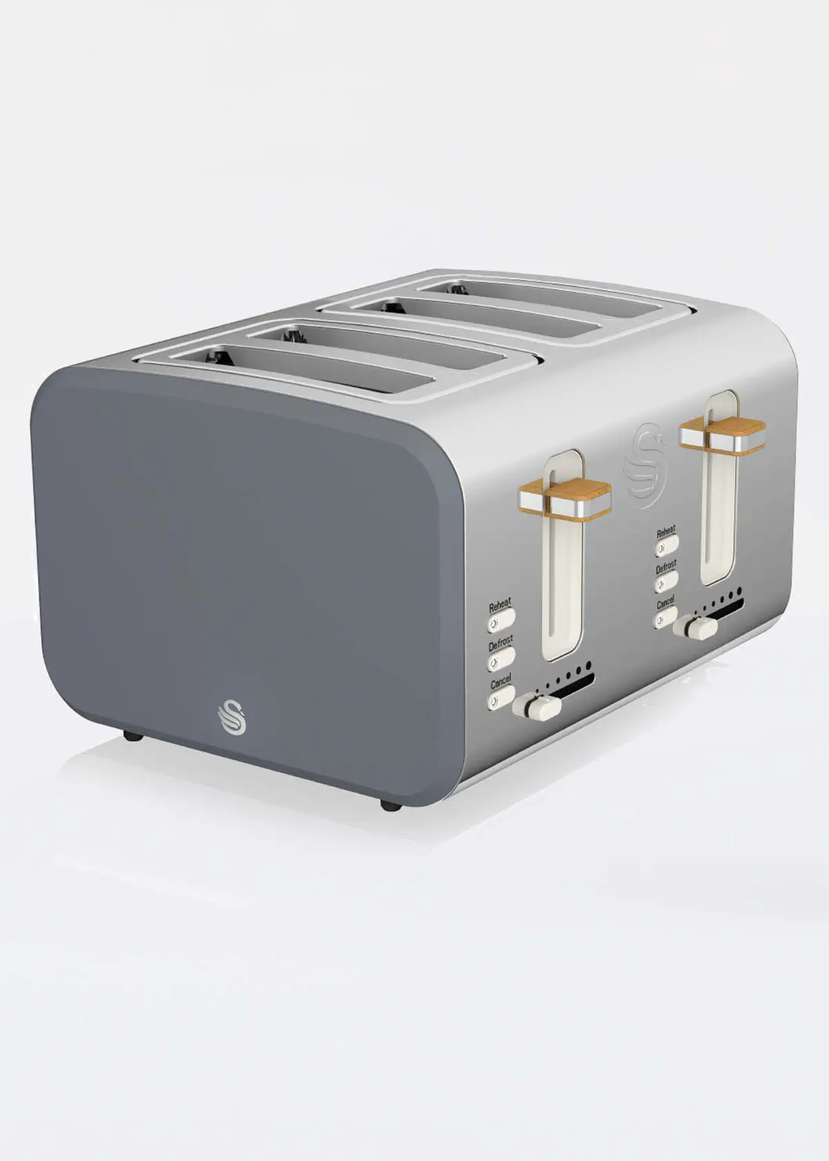A photo of 4 Slice Nordic Toaster Grey
