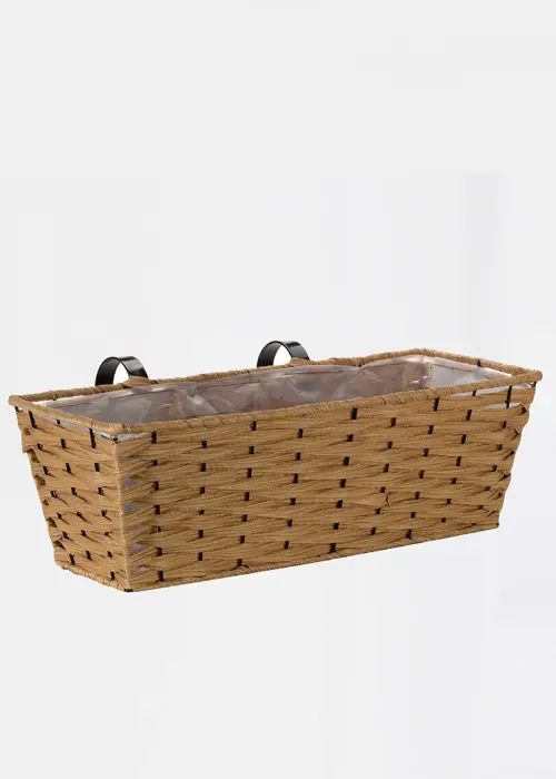 A photo of Sand Bari Faux Rattan 19" Planter