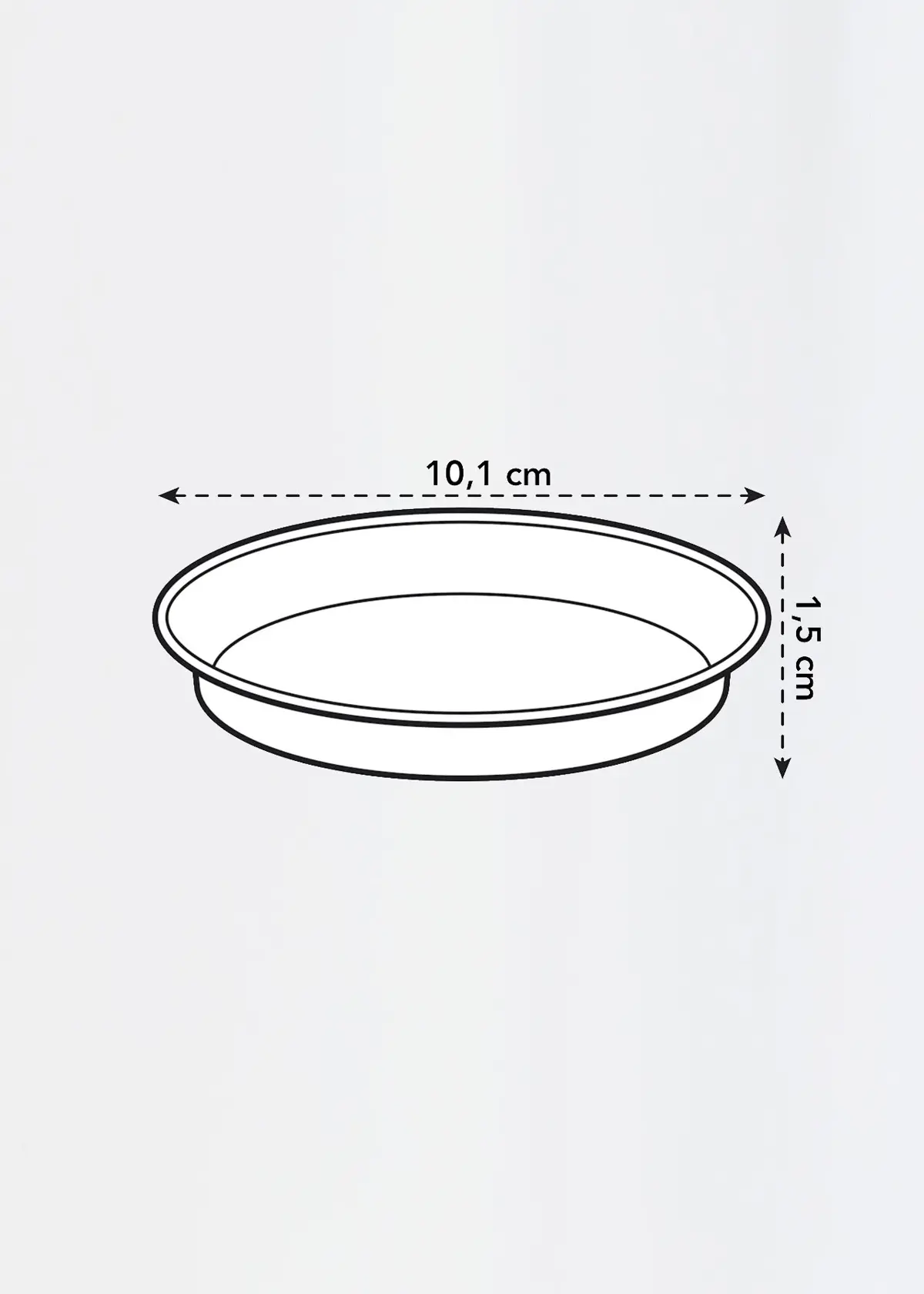 A photo of Elho Green Basics Saucer 10cm Terra