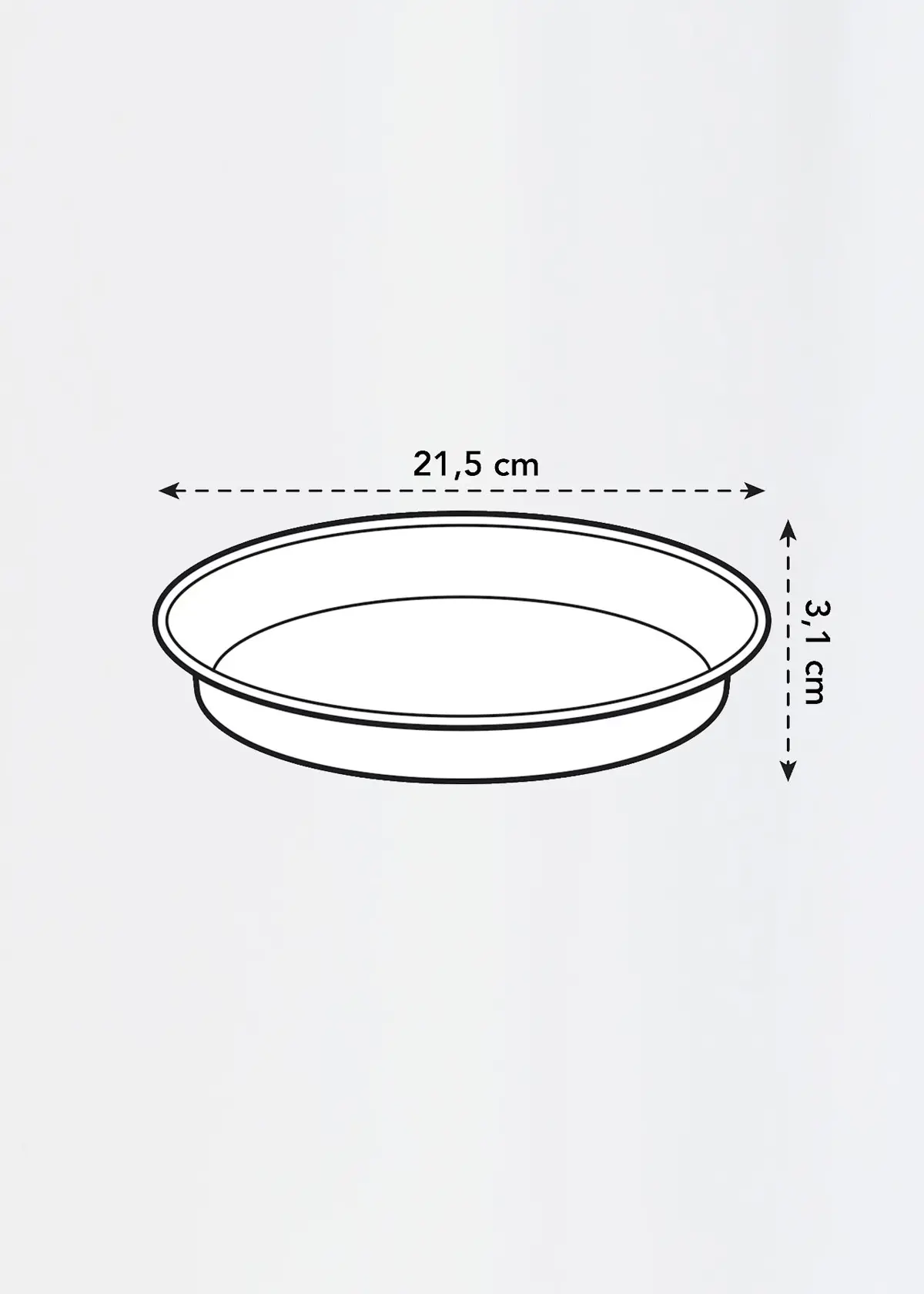 A photo of Elho Green Basics Saucer 22cm Terra