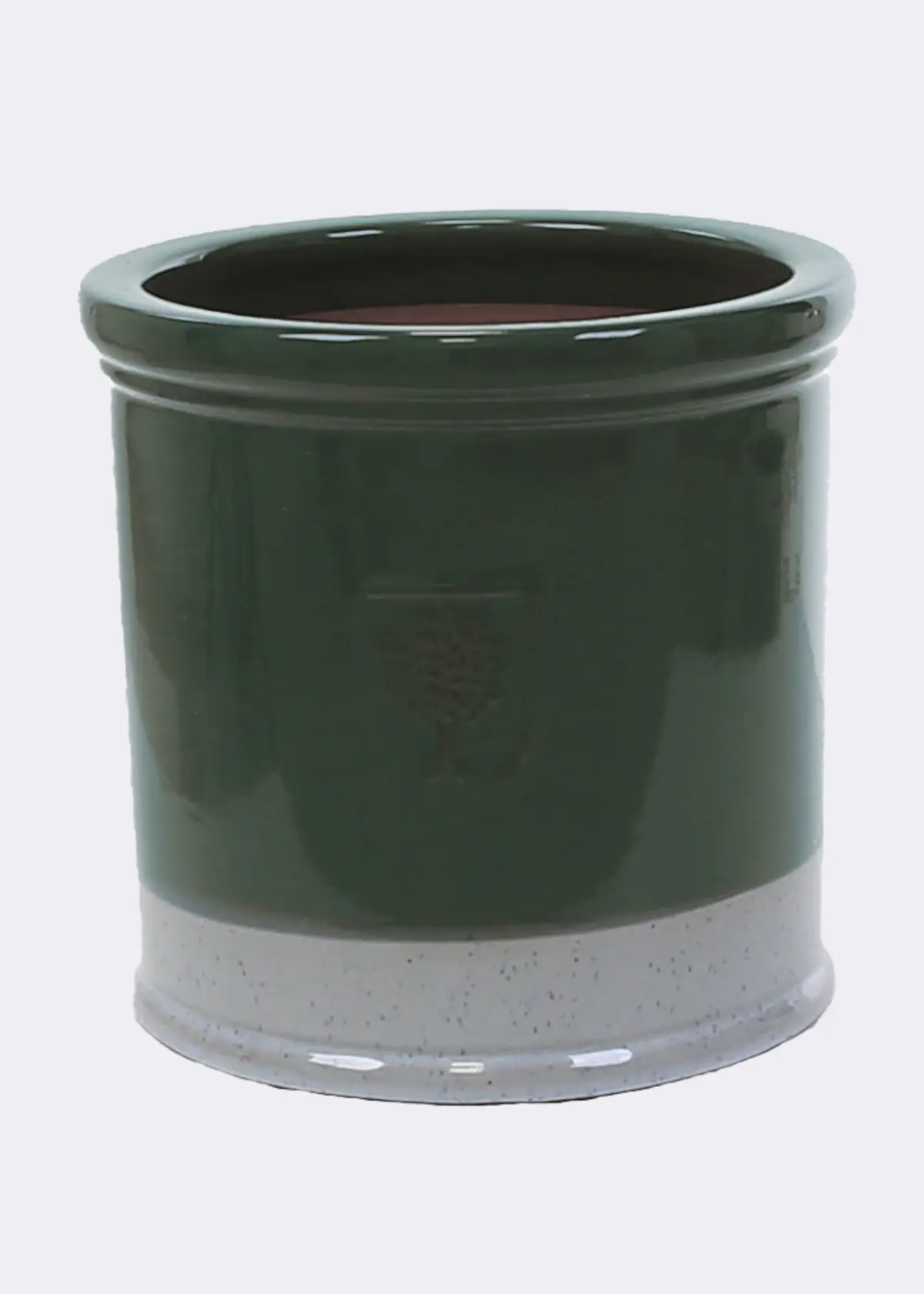 A photo of Rhs Bridge Cylinder Pot 30cm Green