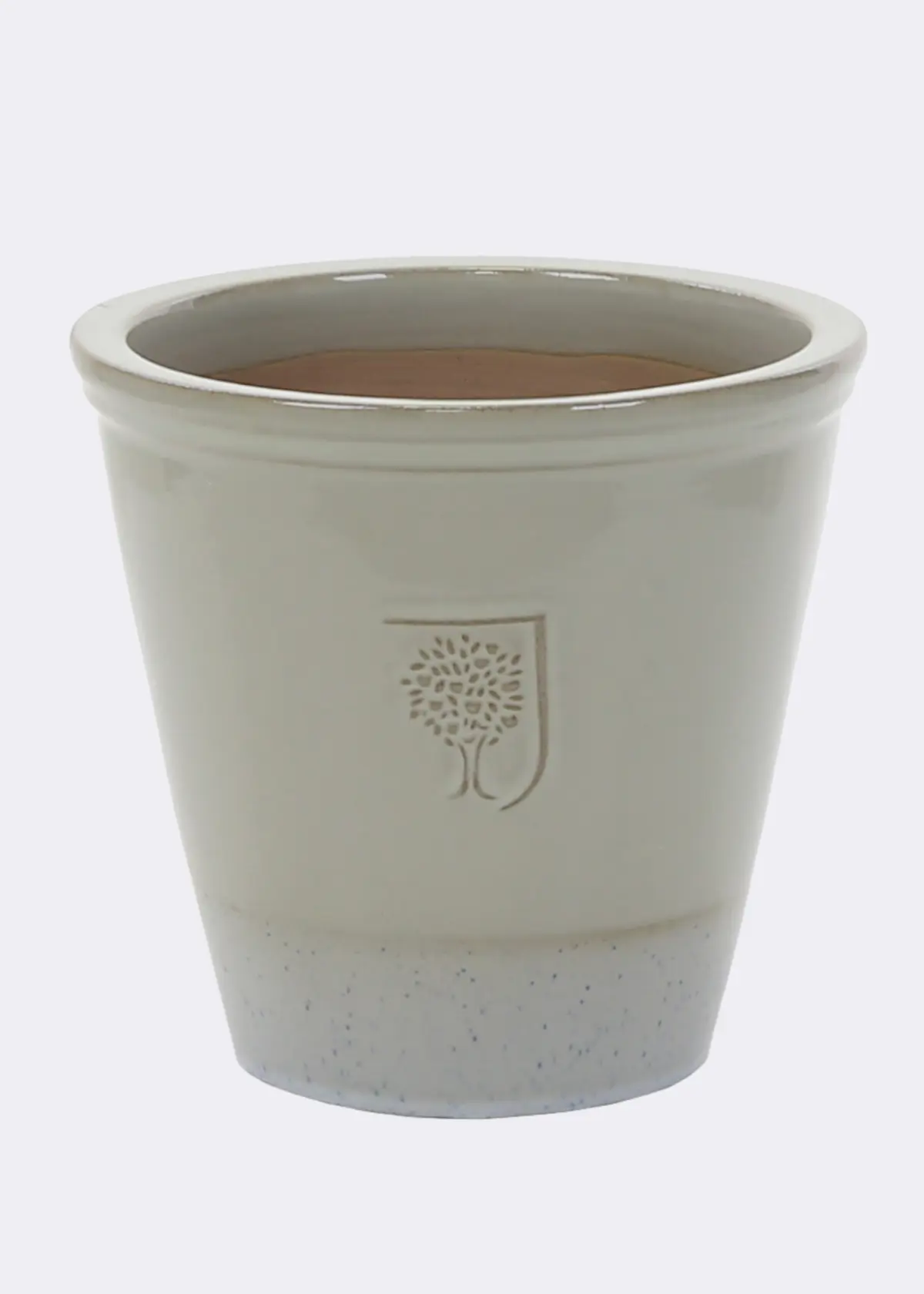 A photo of Rhs Bridge Cylinder Pot 21cm Grey