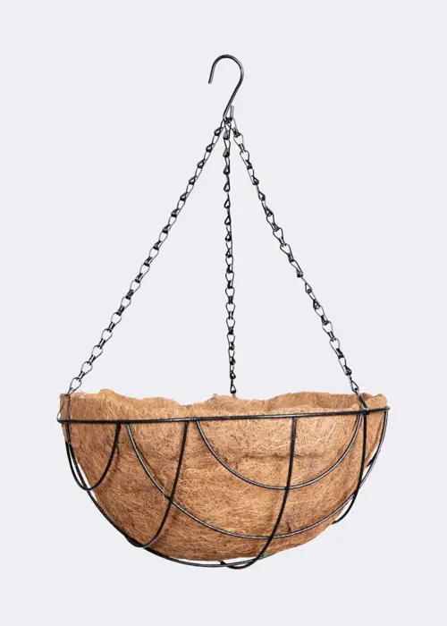 A photo of Hanging Metal Basket With Coco Liner 30cm