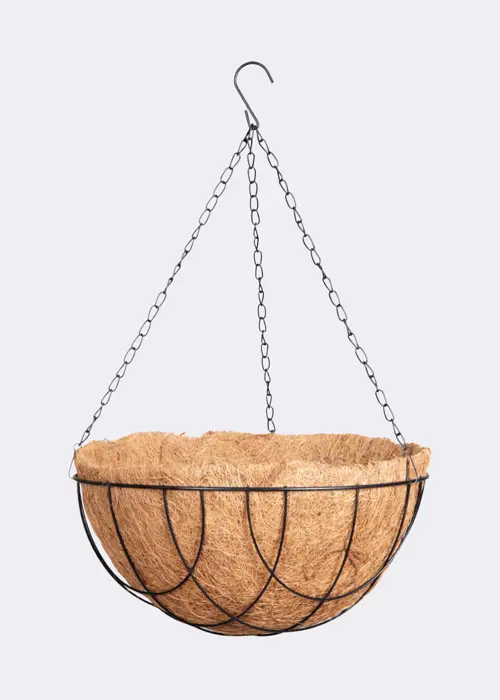 Hanging Metal Basket With Coco Liner 27cm