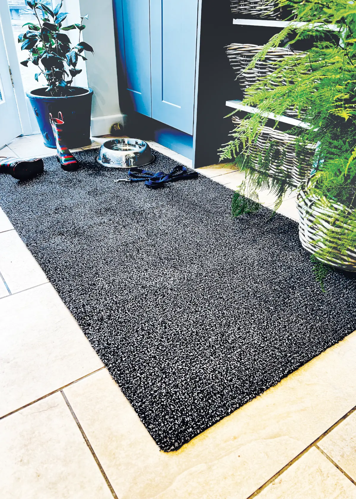 A photo of Dobbies Cotton Charcoal Indoor Runner 50x150cm