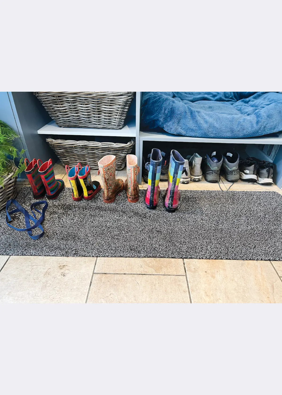 A photo of Dobbies Cotton Charcoal Indoor Runner 50x150cm