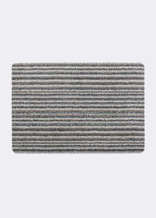 Dobbies Plain Portland Stone Stripe Indoor Mat 50x75cm